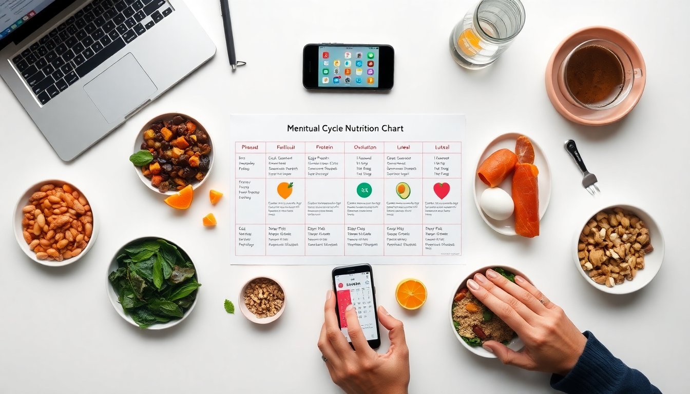 ultimate menstrual cycle nutrition chart feeding okayperiod.com
